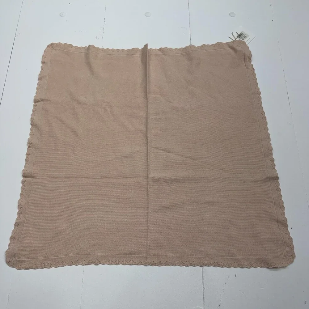 Lilette By Lil Legs Baby Receiving Blanket Pink Knit Ruffle Cotton Baby Girl